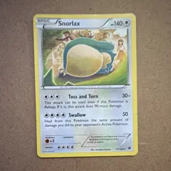 Pokemon TCG XY Fates Collide Snorlax Basic 77/124 Rare English 2016 140 HP - Image 1