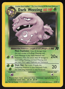 Pokemon TCG - Team Rocket - Dark Weezing 14/82 Holo - P - Image 1