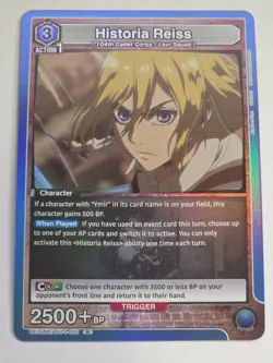 Union Arena - Historia Reiss BLUE R FOIL - Attack on Titan - UE10BT - Image 1