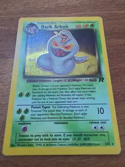 Pokemon Dark Arbok TCG Team Rocket Holo Card 2/82 Rare - Image 2