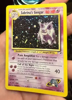 Sabrina's Gengar 014/132 Gym Heroes Holo * Vintage Pokemon Card - NM SWIRL 🌀 - Image 4