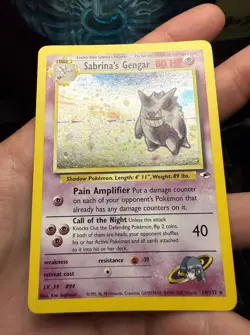 Sabrina's Gengar 014/132 Gym Heroes Holo * Vintage Pokemon Card - NM SWIRL 🌀 - Image 5