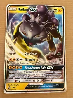 Pokemon - Raikou GX - SM121 - Black Star Promo - Half Art Card Near Mint/Mint - Image 1