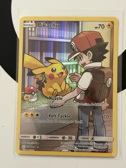 Pikachu Holo Full Art Secret Rare Card Sm-Cosmic Eclipse 241/236 - Image 1