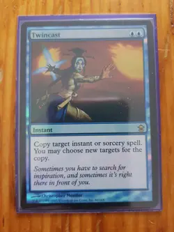 1x MTG Magic The Gathering TCG Twincast Foil Rare Saviours of Kamigawa - Image 1