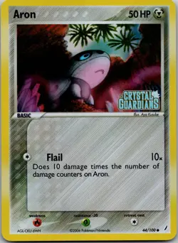 Aron 44/100 C Crystal Guardians Pokemon Near Mint - Image 1