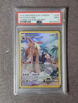 STOUTLAND 248/236 FULL ART SECRET RARE COSMIC ECLIPSE POKEMON PSA 9 MINT - Image 1