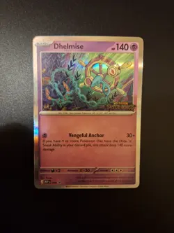 Pokemon Dhelmise MEP 084 Prerelease Stamped Promo – Pitch Black Build & Battle - Image 1