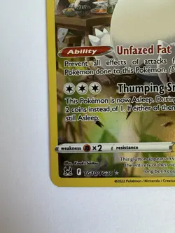 Pokemon TCG Snorlax TG10/TG30 Lost Origin Trainer Gallery Ultra Rare Holo 150HP - Image 5