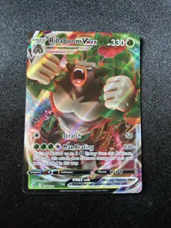 Pokemon TCG Rillaboom VMAX Rebel Clash 018/192 Holo Ultra Rare - Image 1