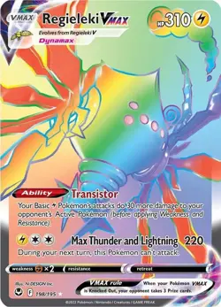 1x Regieleki VMAX - 198/195 - Secret Rare Pokemon SWSH12 - Silver Tempes - Image 2