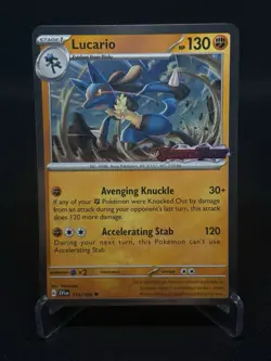 Lucario Cosmos Holo STAMPED 114/198 Pokemon Scarlet & Violet English NM - Image 1
