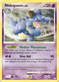 Nidoqueen 31/123 Rare Mysterious Treasures Pokemon Moderately Played - Image 1