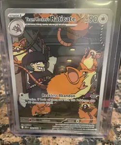 Pokemon TCG Team Rocket's Raticate 202/182 SV10 Illustration Rare Holo - Image 1