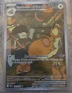 Pokemon TCG Team Rocket's Raticate 202/182 SV10 Illustration Rare Holo - Image 3