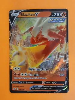 Pokemon Chilling Reign Blaziken V 020/198 VMAX 021/198 Rare & Ultra Rare - Image 4