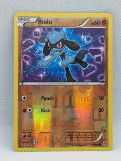 RIOLU 75/135 C PLASMA STORM POKEMON REVERSE HOLO NEAR MINT RIOLU - Image 1