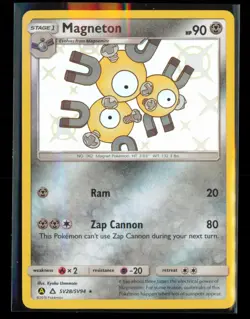 Magneton SV28/SV94 Shiny Rare Hidden Fates Shiny Vault Pokemon Holo Near Mint - Image 1