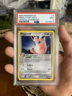 Pokemon TCG Wigglytuff 13/100 Holo Crystal Guardians 2006 PSA 9 (Ear Swirl) - Image 1