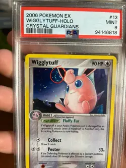 Pokemon TCG Wigglytuff 13/100 Holo Crystal Guardians 2006 PSA 9 (Ear Swirl) - Image 3