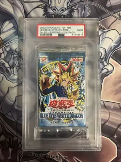 Legend of Blue Eyes White Dragon Asian Eng 1st Ed Sealed Pack LOB Yu-Gi-Oh PSA 9 4988602089899 - Image 1