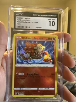 Pokemon TCG Astral Radiance Radiant Heatran Card 027/189 2022 CGC 10 GEM MINT - Image 1