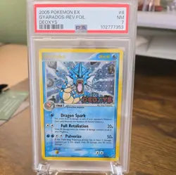 Gyarados 8/107 Reverse Holo Stamp Ex Deoxys PSA 7 NM - Image 1
