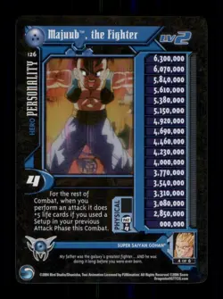 126 Majuub The Fighter Dragonball Gt Foil Hero Trading Card TCG CCG - Image 1