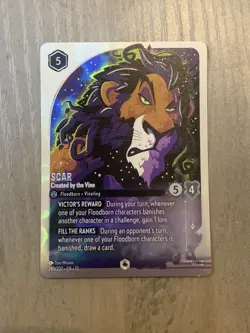 Disney Lorcana - SCAR - Created by the Vine ENCHANTED Attack of the Vine 243/207 - Image 1