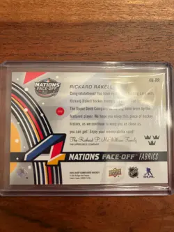 2025-26 SP Game Used 4 Nations Face Off Fabrics Jersey Rickard Rakell #4N-RR - Image 3