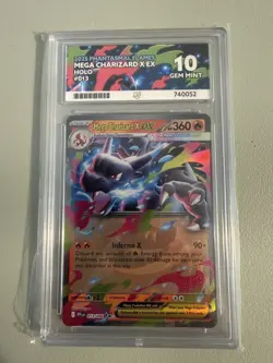 Pokemon TCG Phantasmal Flames Mega Charizard X ex 013/094 Holo ACE Gem Mint 10 - Image 1