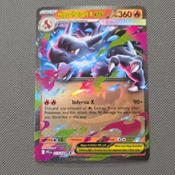 Pokemon TCG Mega Charizard X ex Holo Double Rare 013/094 Phantasmal Flames 360 … - Image 1