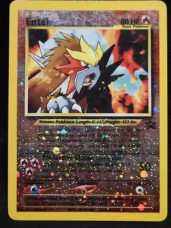 2001 POKEMON ENTEI #34 WOTC BLACK STAR MOVIE PROMO REVERSE HOLO MP - Image 1