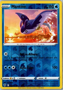 Mantine - Astral Radiance 034/189 - Common Reverse Holo LP - Pokemon Card - Image 1