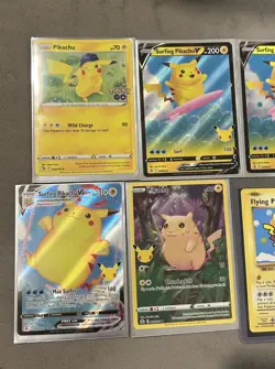 Pikachu Pokemon 8 Card Collection Lot. Holo, Ultra and Secret Rare. - Image 3