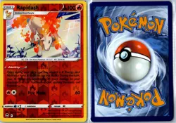 Rapidash Silver Tempest 022/195 Rare Reverse Holo Lightly Played - Pokemon Card - Image 3