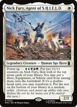 ~ Nick Fury, Agent of S.H.I.E.L.D. ~ NM Foil ~ Marvel Super Heroes ~ MTG ~ - Image 1