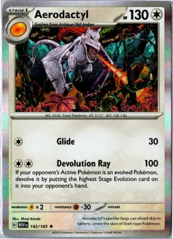 Pokemon Card - Aerodactyl 151 142/165 2023 Rare Holo Near Mint - Image 1