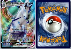 POKEMON CARD - ICE RIDER CALYREX VMAX 046/198 CHILLING REIGN VMAX RARE HOLO NM - Image 3