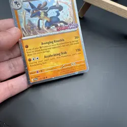 Lucario (Scarlet & Violet Stamped) 114/198 Cosmos Holo Pokemon Card NM - Image 4