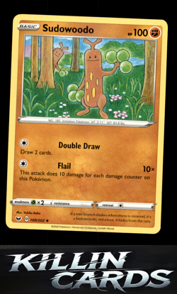 Sudowoodo 100/202 Pokemon Uncommon SWSH01: Sword & Shield Base Set Card NM - Image 1