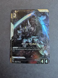 Gundam Card Game Phantom Aria Silver Bullet GD04-068 R+ Alternate Alt Art NM - Image 1