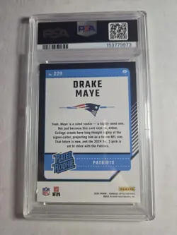 2024 Panini Donruss Optic #229 Drake Maye PSA 9 - Image 2