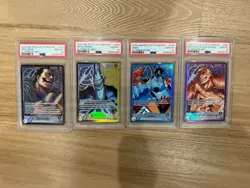 Bandai One Piece Card Game PSA 10 Alternate Art Lot of 4 Leaders OP14 - Image 1