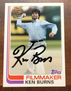 2019 TOPPS ARCHIVES FAN FAVORITES AUTO KEN BURNS FFA-KB FILMMAKER - Image 1