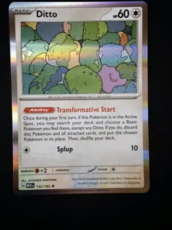 Pokemon TCG Ditto Scarlet & Violet-151 132/165 Holo Holo Rare - Image 1