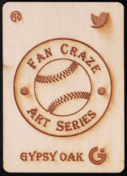 WILLIE MAYS - Rare GYPSY OAK Wood Engraving BASEBALL Card - FAN CRAZE ART - Image 2