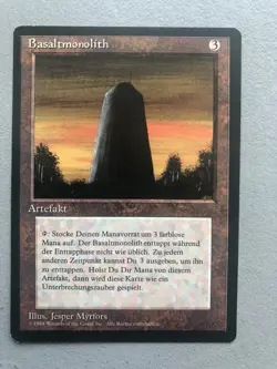 Mtg Carte Magic Fbb Basalt Monolith German LP - Image 1