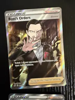 Pokemon Boss’s Orders Giovanni 189/192 Full Art Rebel Clash Near Mint Playset - Image 3