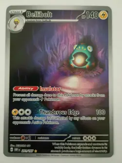 Pokemon TCG Bellibolt 201/197 SV03 Obsidian Flames Illustration Rare NM - Image 1